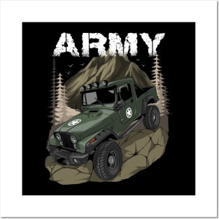 Army jeep Posters and Art